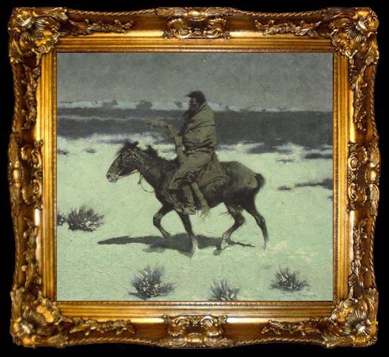framed  Frederic Remington The Luckless Hunter (mk43), ta009-2